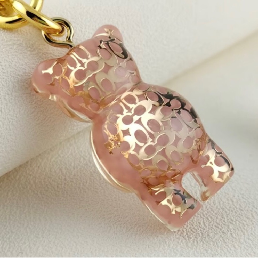 Coach Pink Bear Keychain - Picture 4 of 5